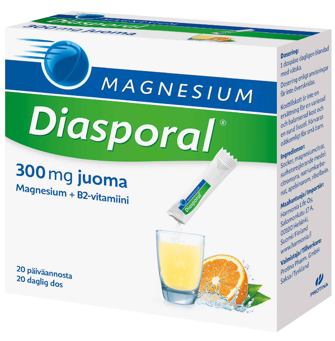 Diasporal magnesiumjauhe 20ps 100g