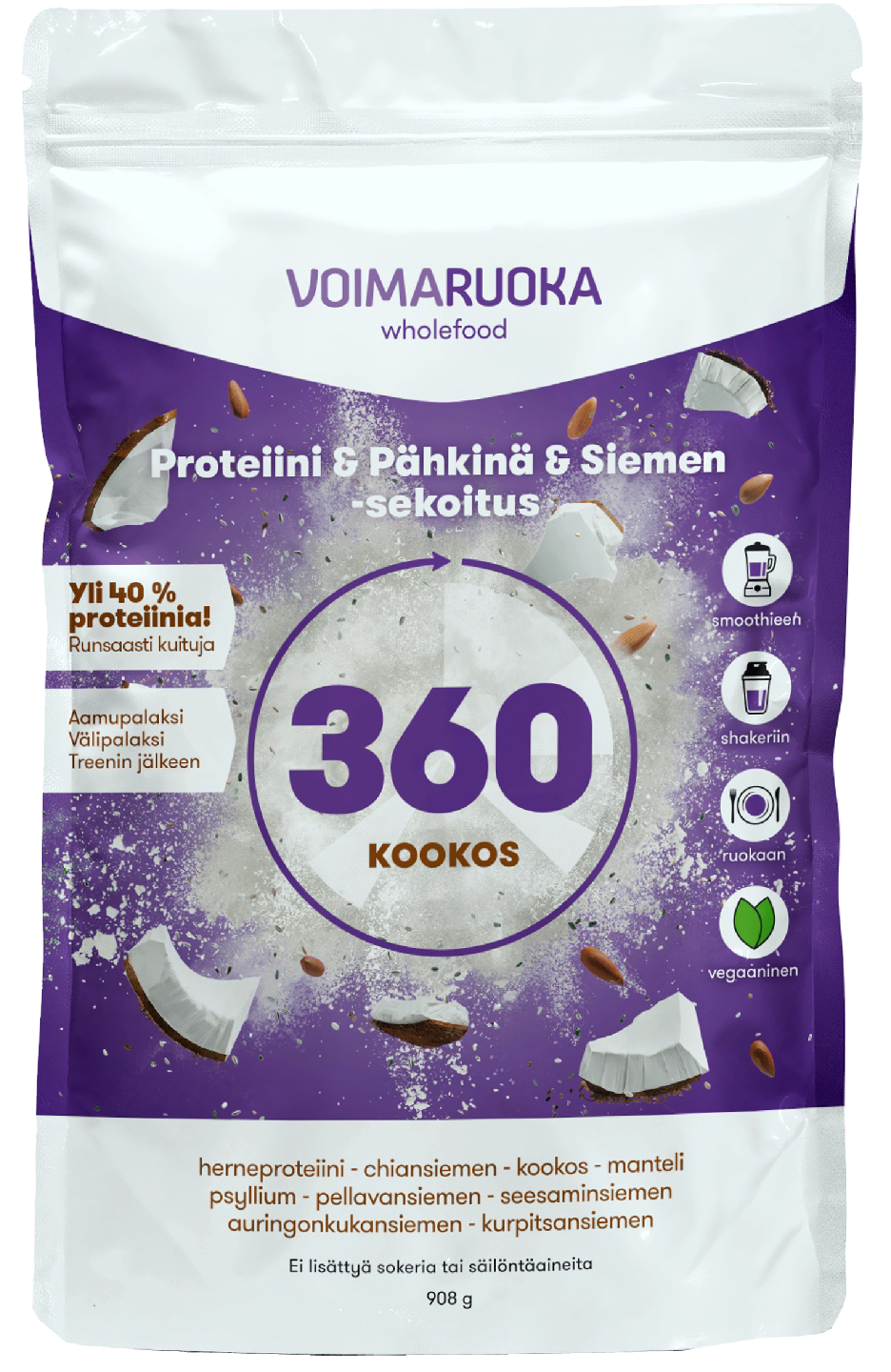Voimaruoka 360 kookos superfood-sekoitus 908g