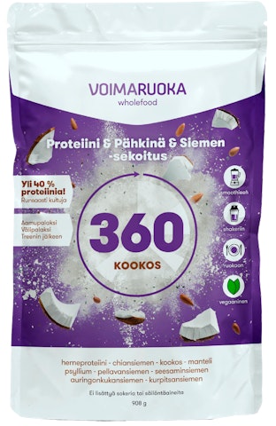Voimaruoka 360 Wholefood 908g kookos