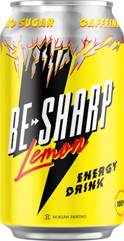 Be Sharp Lemon No Sugar energiajuoma 0,33l