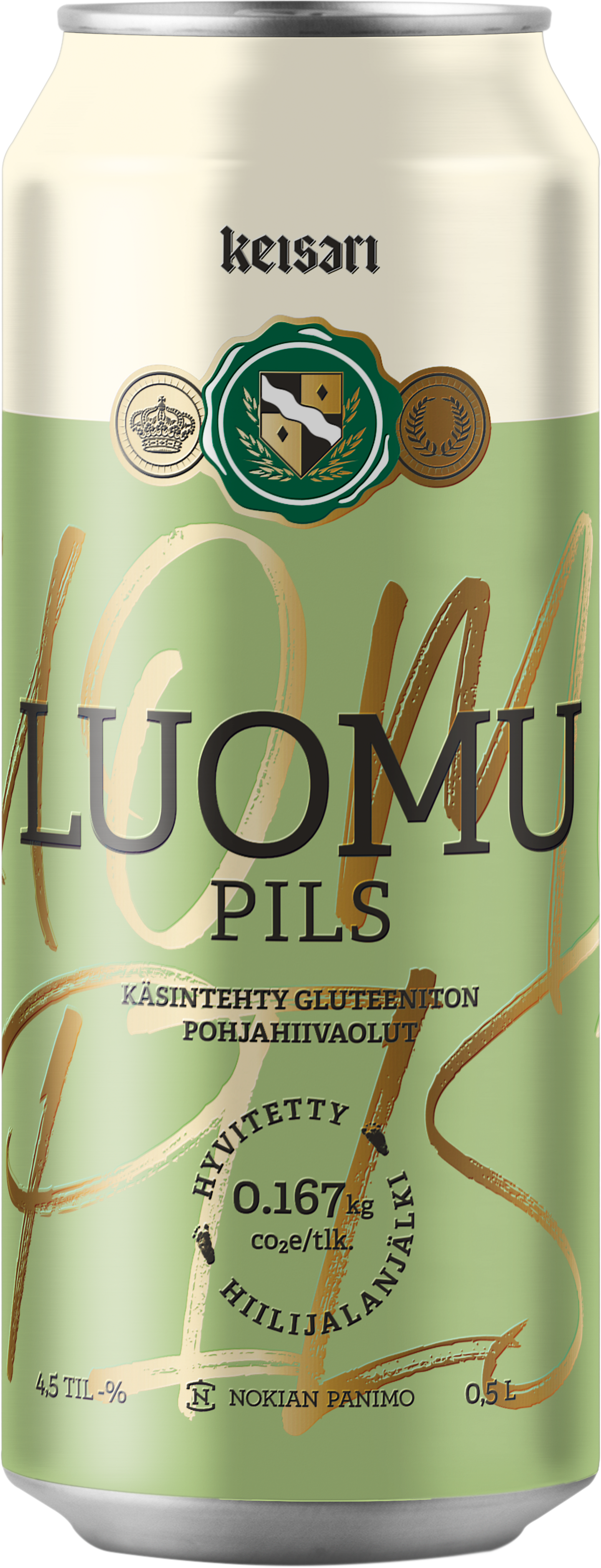 Keisari Luomu olut 4,5% 0,5l gluteeniton