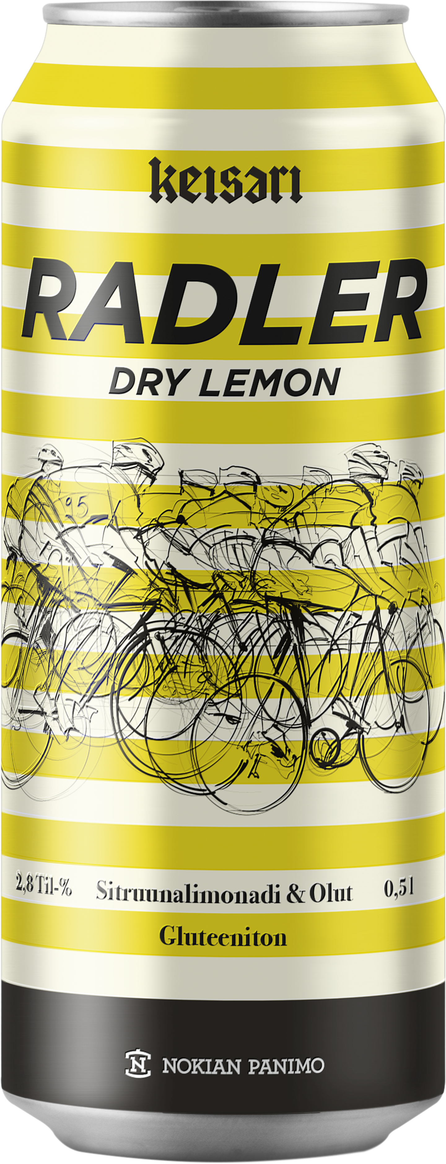 Keisari Dry Radler Lemon 2,8% 0,5l gluteeniton