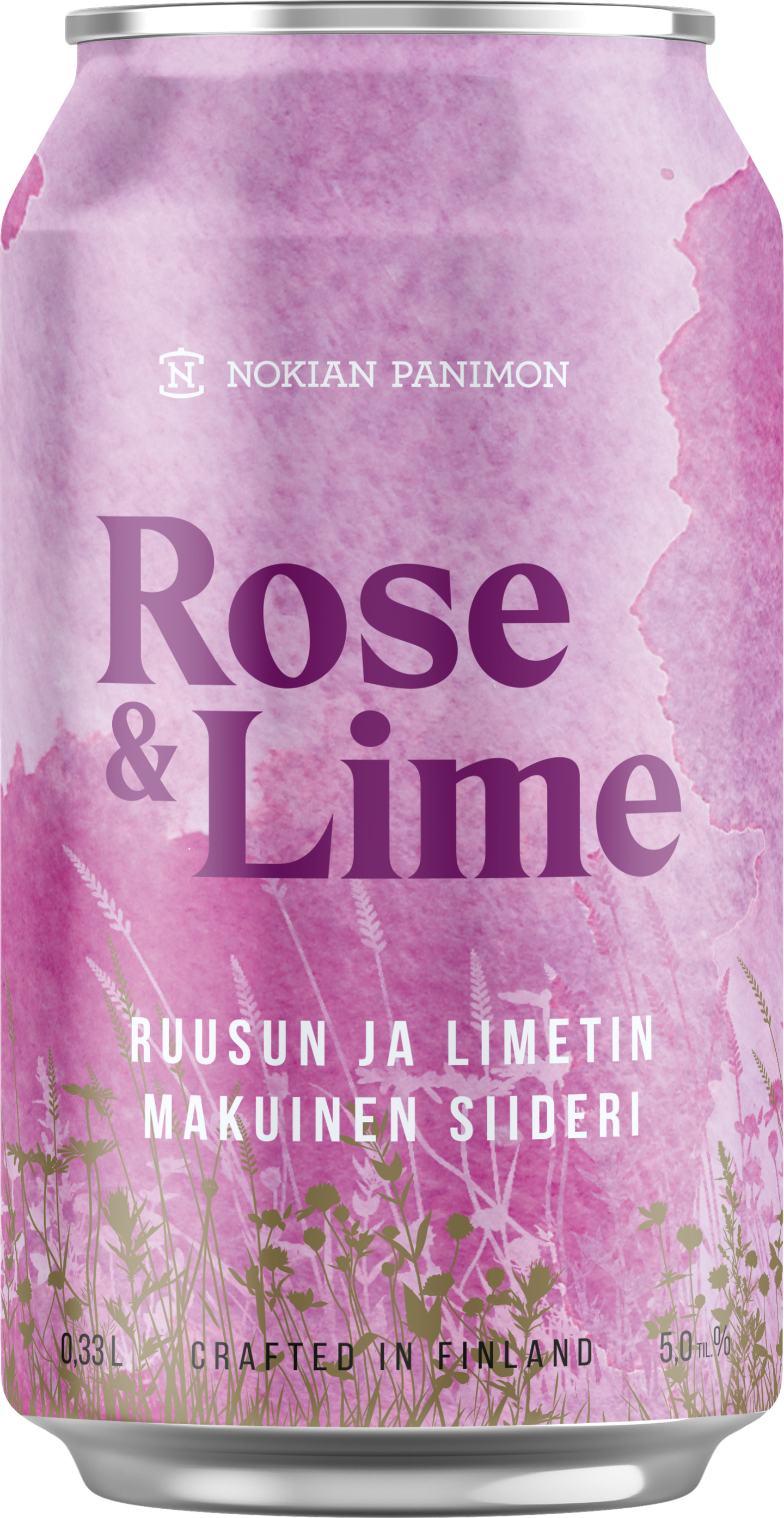 Nokian Panimo Rose-Lime siideri 5% 0,33l