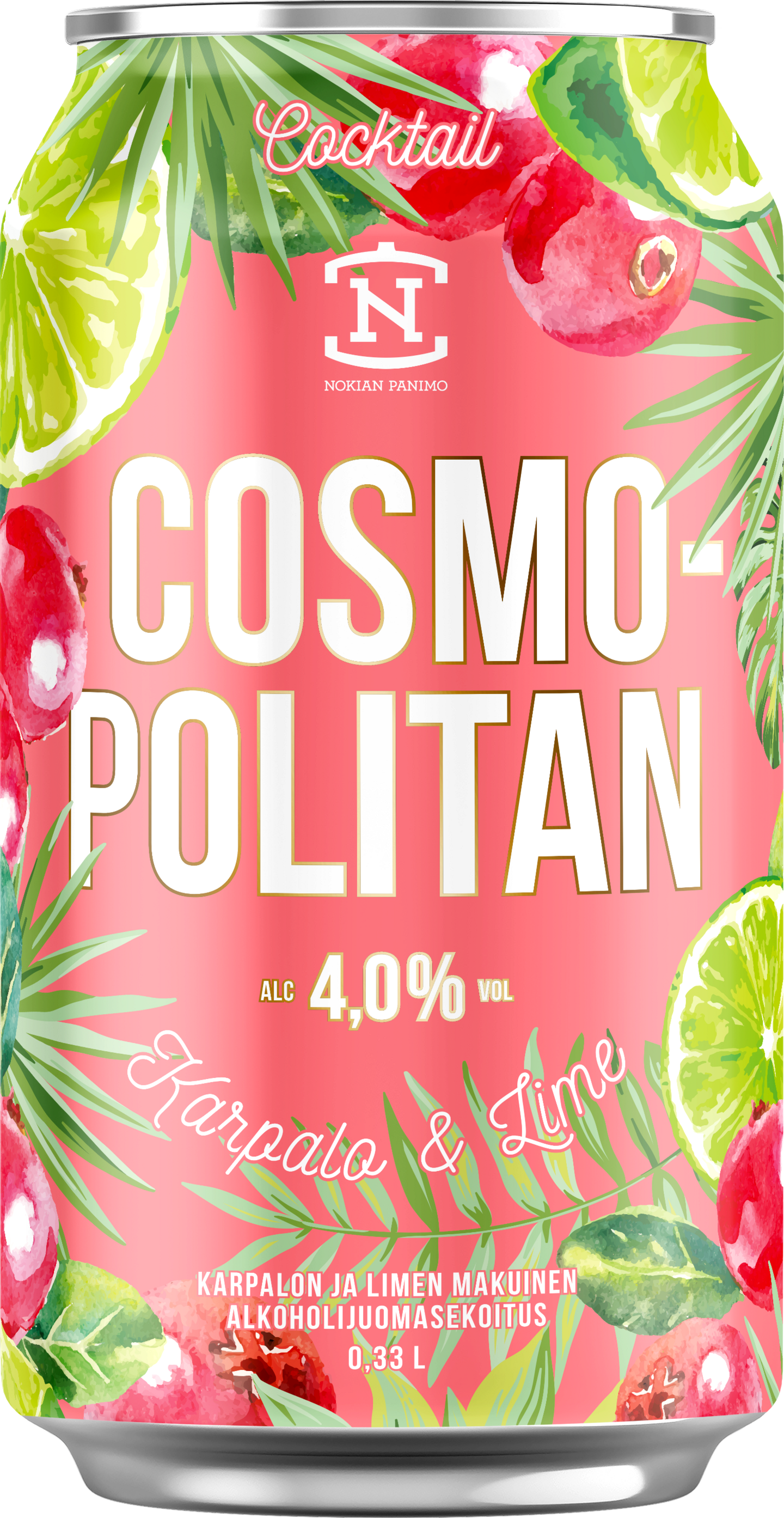 Nokian Panimo Cocktaitail Cosmopolitan karpalo-lime 4% 0,33l