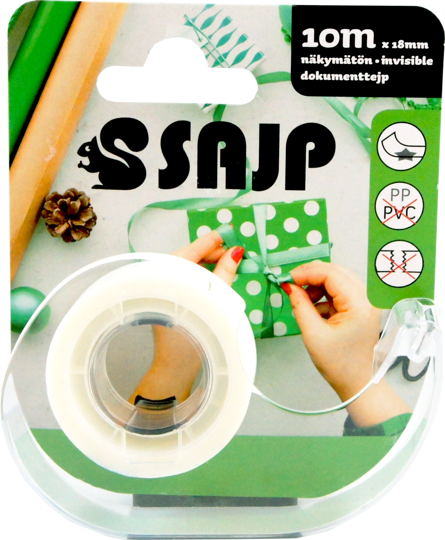 Sajp teippi näkymätön 18mmx10m
