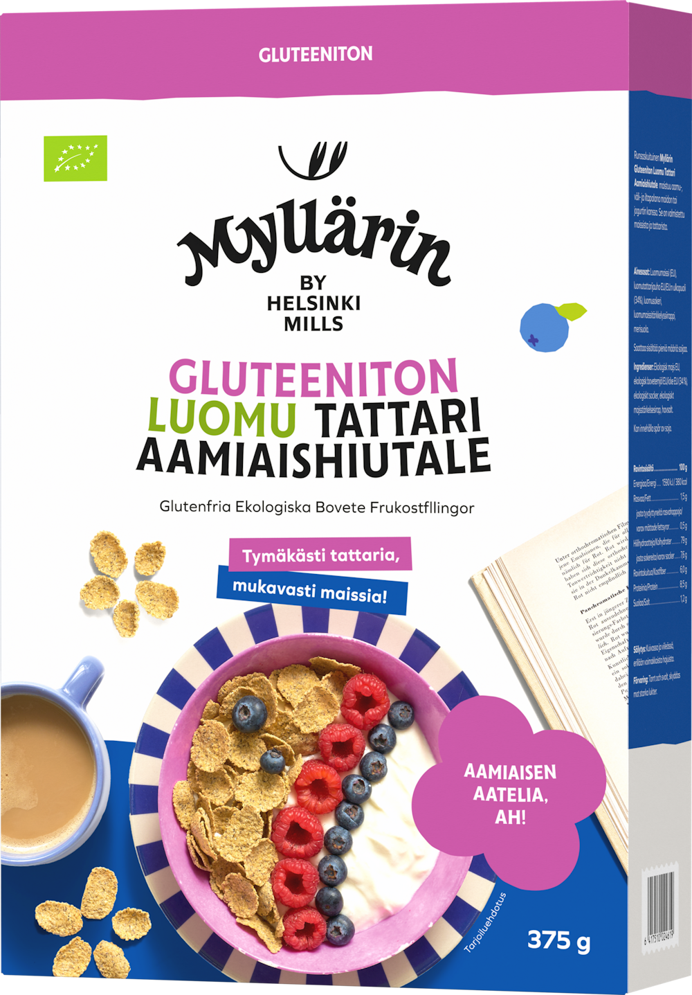 Myll rin Tattarihiutale 375g Luomu Gluteeniton HoReCa tukku Kespro