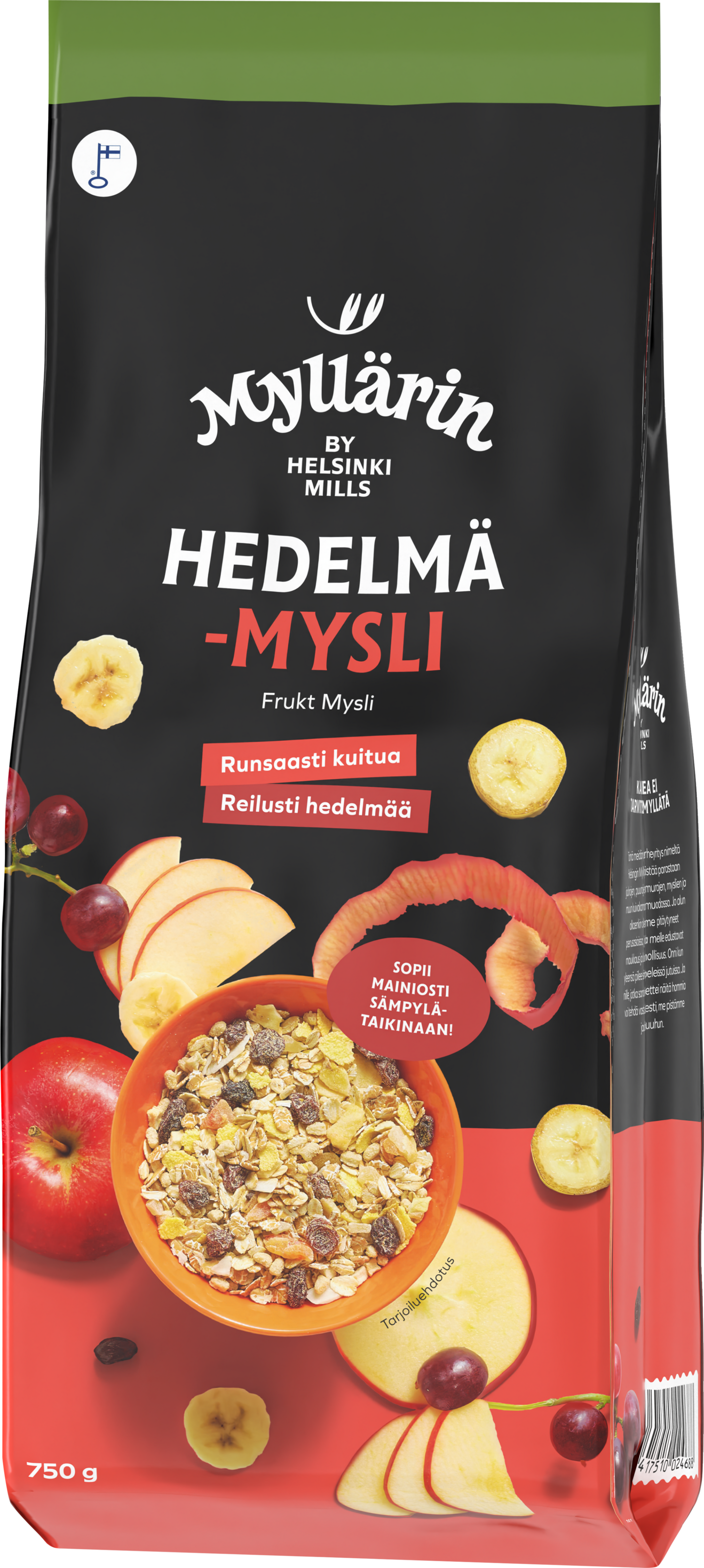 Myllärin Suomalainen mysli hedelmä 750g PUOLILAVA