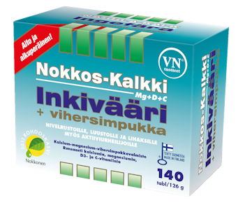 Nokkos-kalkki inkivääri +vihersimpukka 140 tabl - ravintolisä