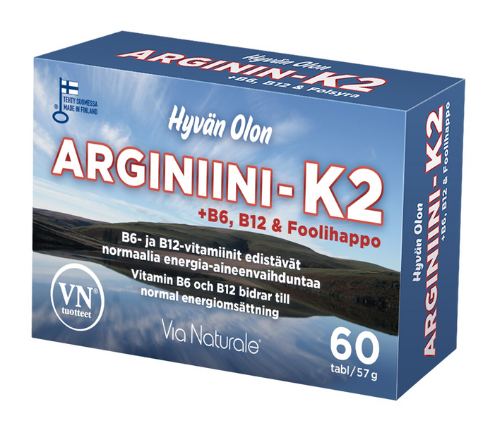 Hyvän Olon Arginiini-K2 60 tablettia | K-Ruoka Verkkokauppa