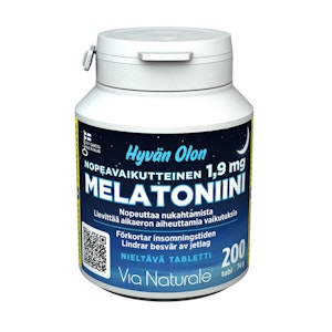 Hyvän Olon Nopeavaikutteinen melatoniini 1.9mg 200tabl