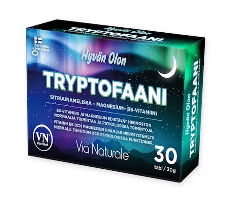 Hyvän Olon Tryptofaani+ 30tabl/30g sitruunamelissa-magnesium-B6-vitamiini