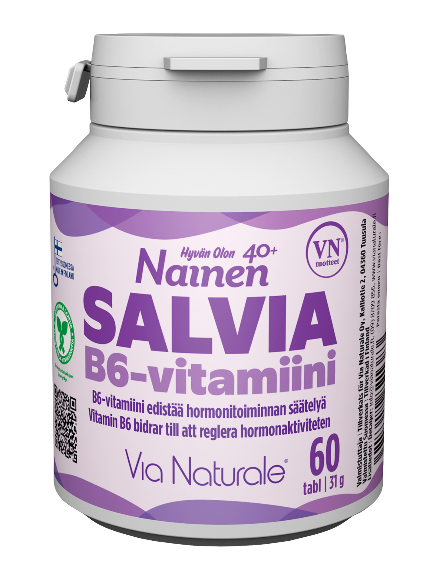 Hyvän Olon Nainen 40+ Salvia B6-vitamiini 60 tabl 31g