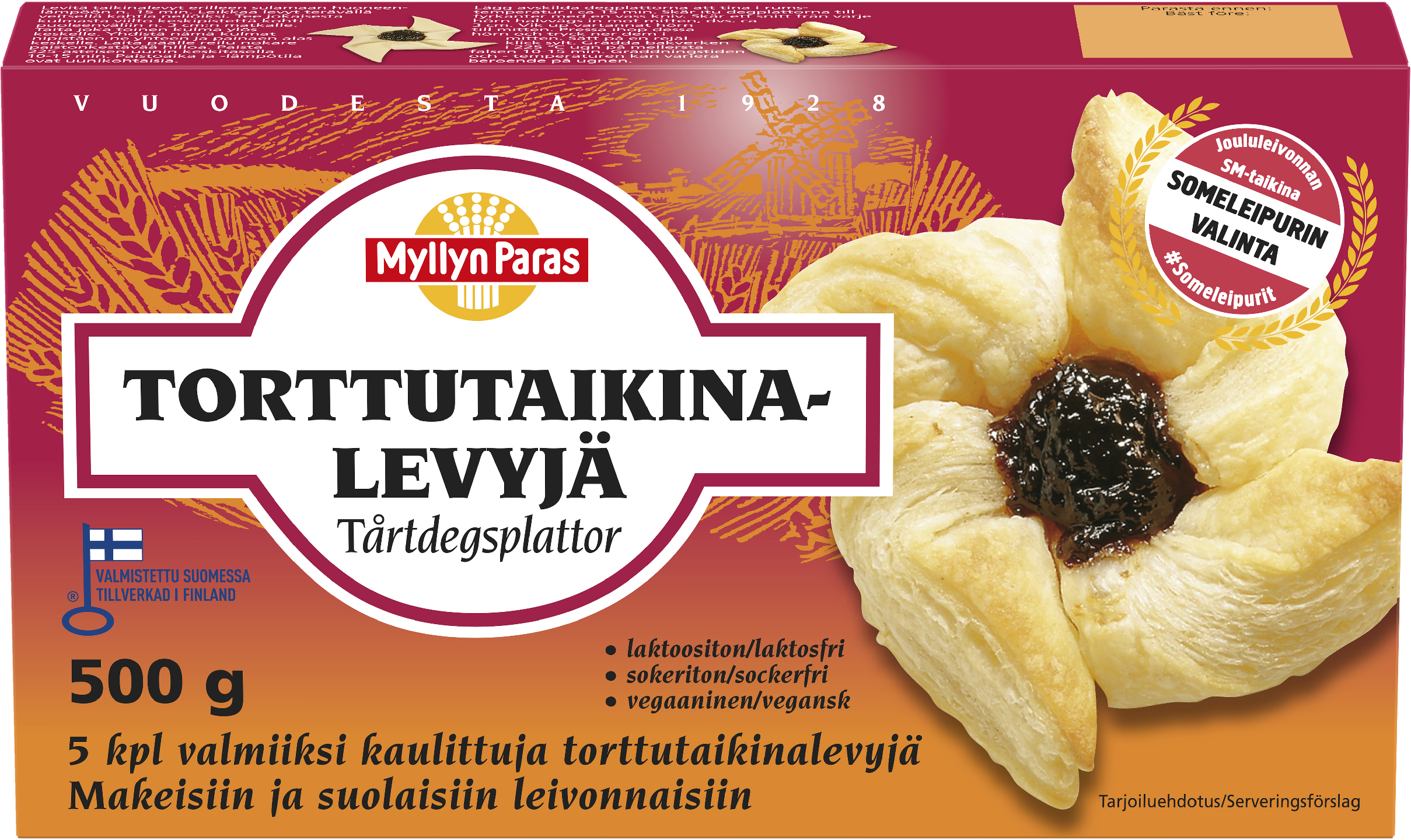 Myllyn Paras Torttutaikina 500 g margariini pakastetaikina