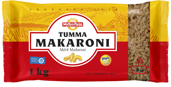 Myllyn Paras tumma makaroni 1kg PUOLILAVA