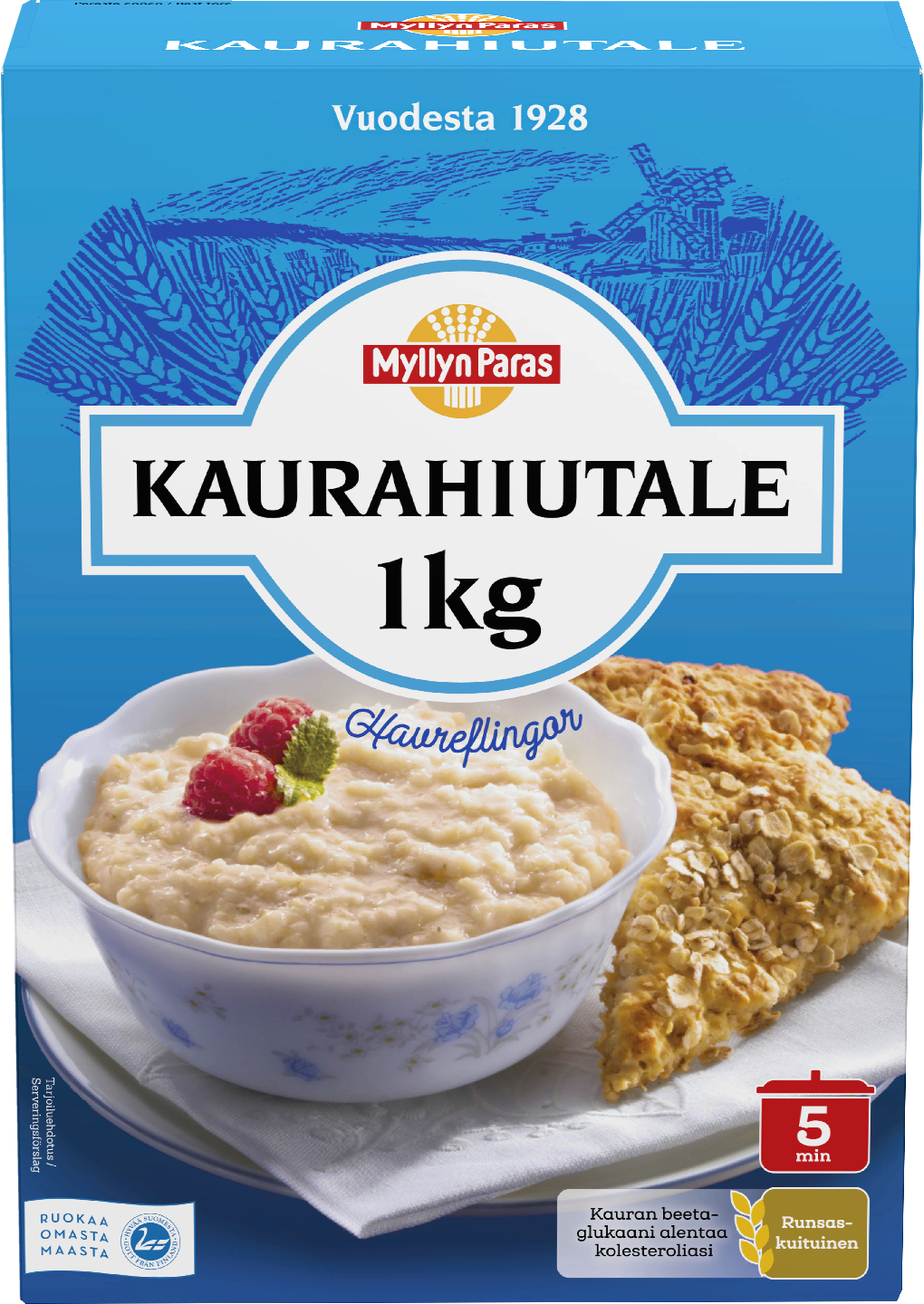 Myllyn Paras kaurahiutale 1kg PUOLILAVA