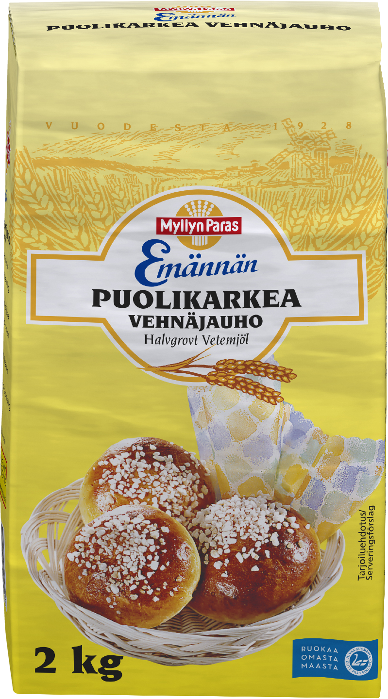 Emännän vehnäjauho 2kg pk PUOLILAVA