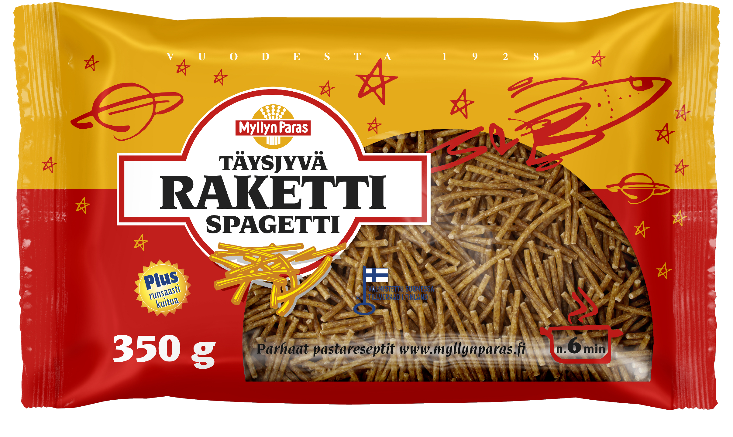 Myllyn Paras Täysjyvä Raketti Spagetti 350g | K-Ruoka Verkkokauppa