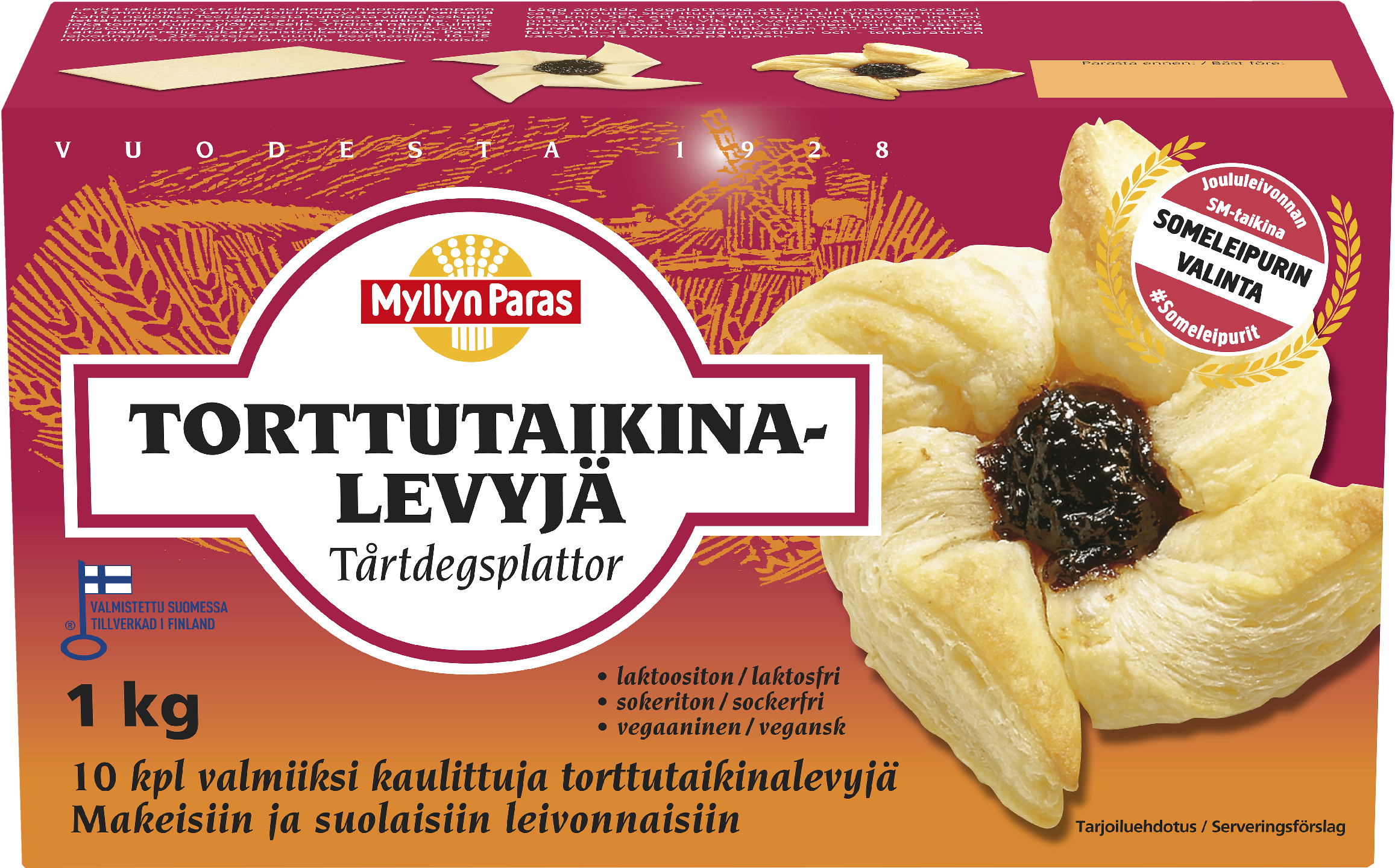 Myllyn Paras Torttutaikina 1 kg pakastetaikina margariini