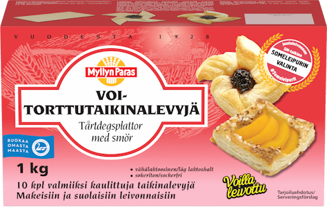 Myllyn Paras voi-torttutaikina 1 kg vähälaktoosinen pakastetaikina