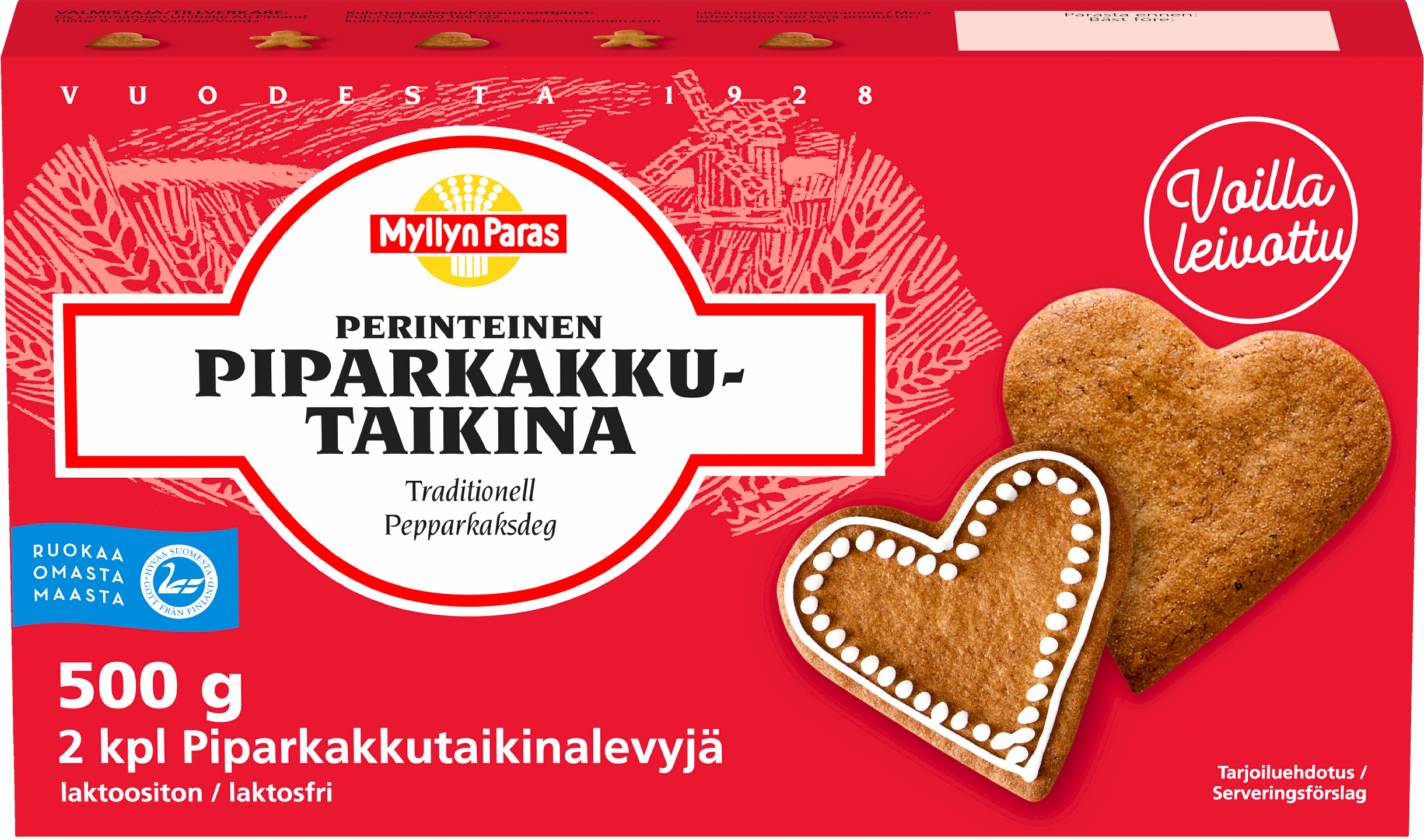 Myllyn Paras piparkakkutaikina 500g voi pakastetaikina