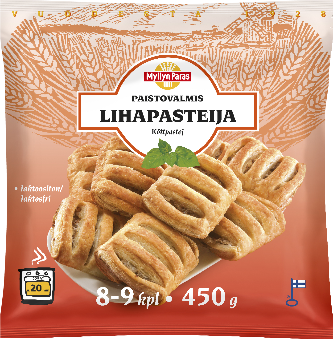 Myllyn Paras Lihapasteija 450 g pakasteleivonnainen