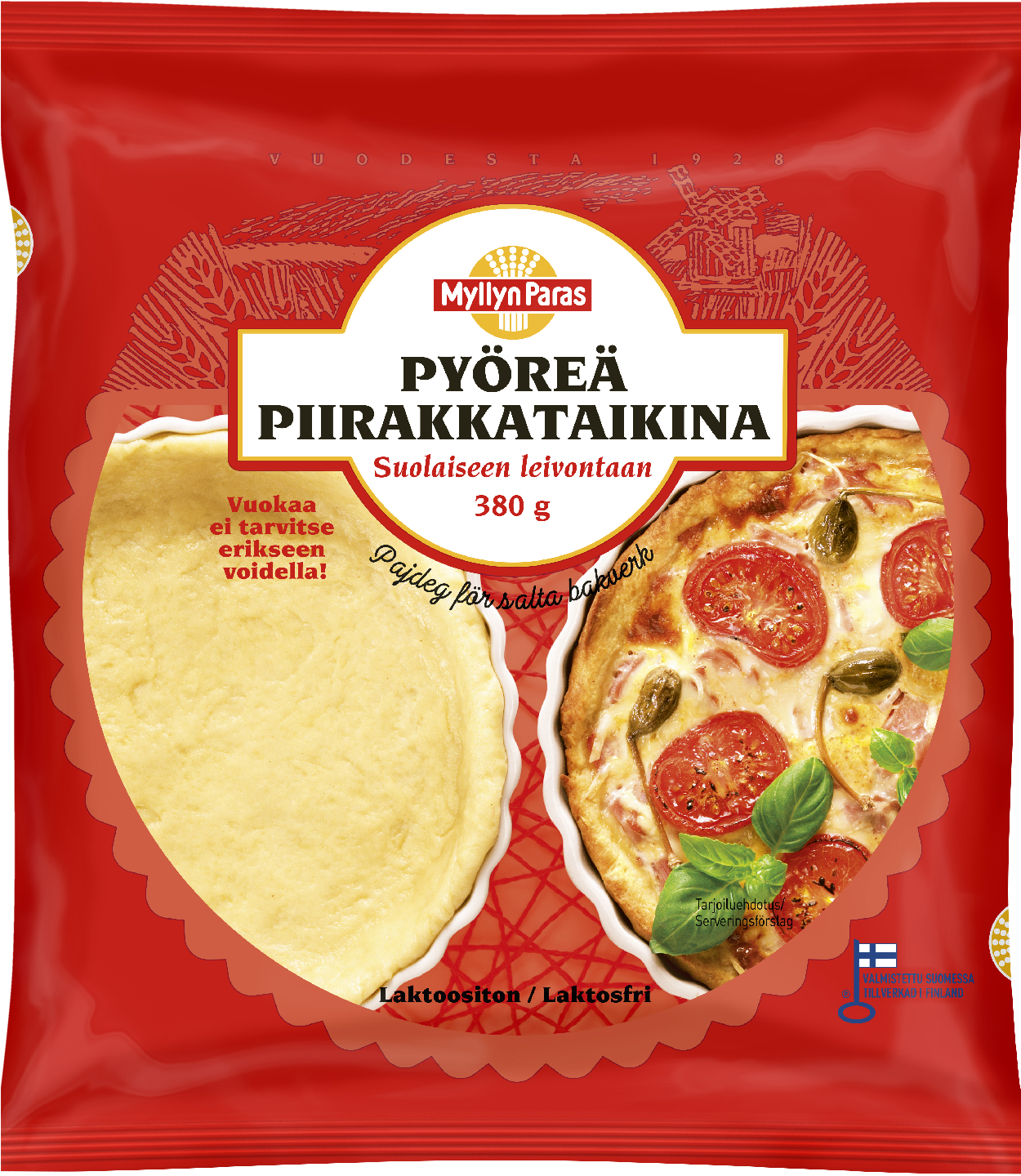 Myllyn Paras Pyöreä Piirakkataikina suolainen 380 g pakaste