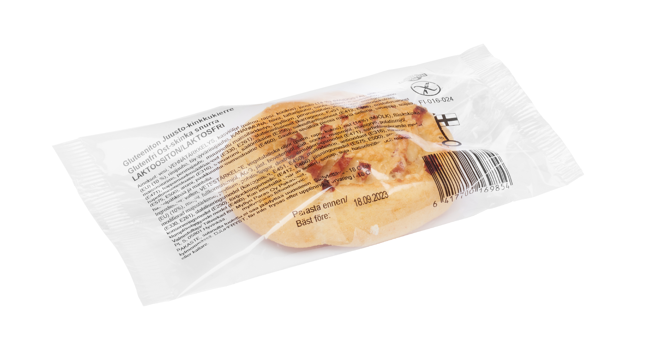 Myllyn Paras juusto-kinkkukierre 70g gluteeniton yksittäispakattu pakaste