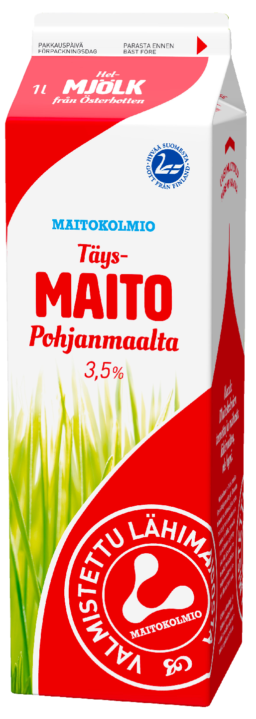 Maitokolmio täysmaito 1l rullakko