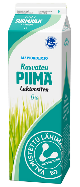 Maitokolmio laktoositon rasvaton piimä 1l