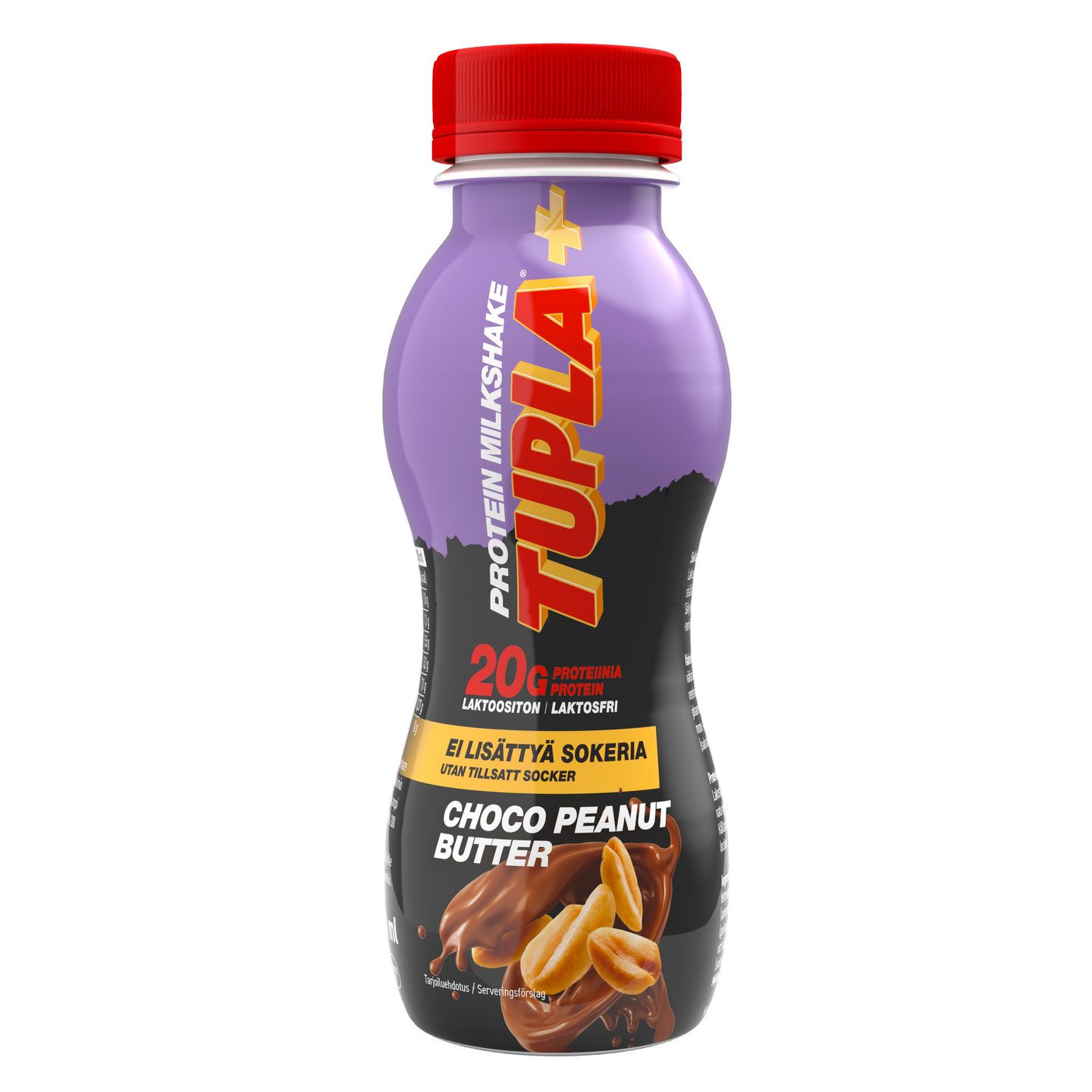 TUPLA+ protein milkshake 280ml choco peanut butter laktoositon