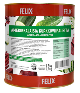 Felix amerikkalaisia kurkkuviipaleita 9,7kg/5,6kg