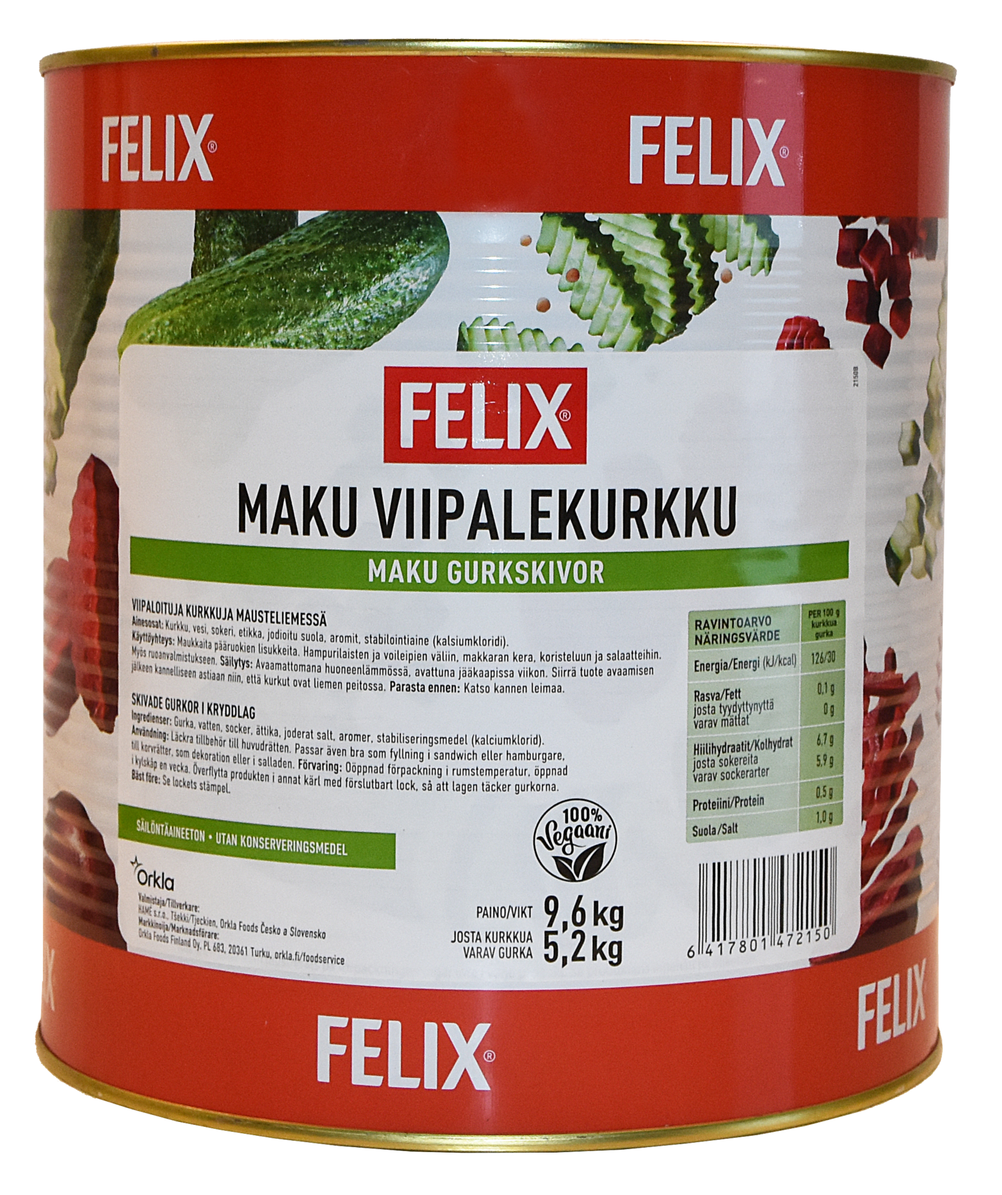 Felix Maku viipalekurkku 9,6kg/5,2kg