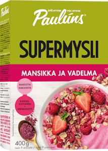 Paulúns Supermysli mansikka ja vadelma 400g