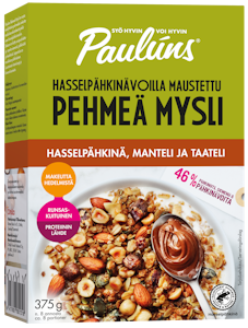 Paulúns Pehmeä mysli hasselpähkinä, manteli ja taateli 375g