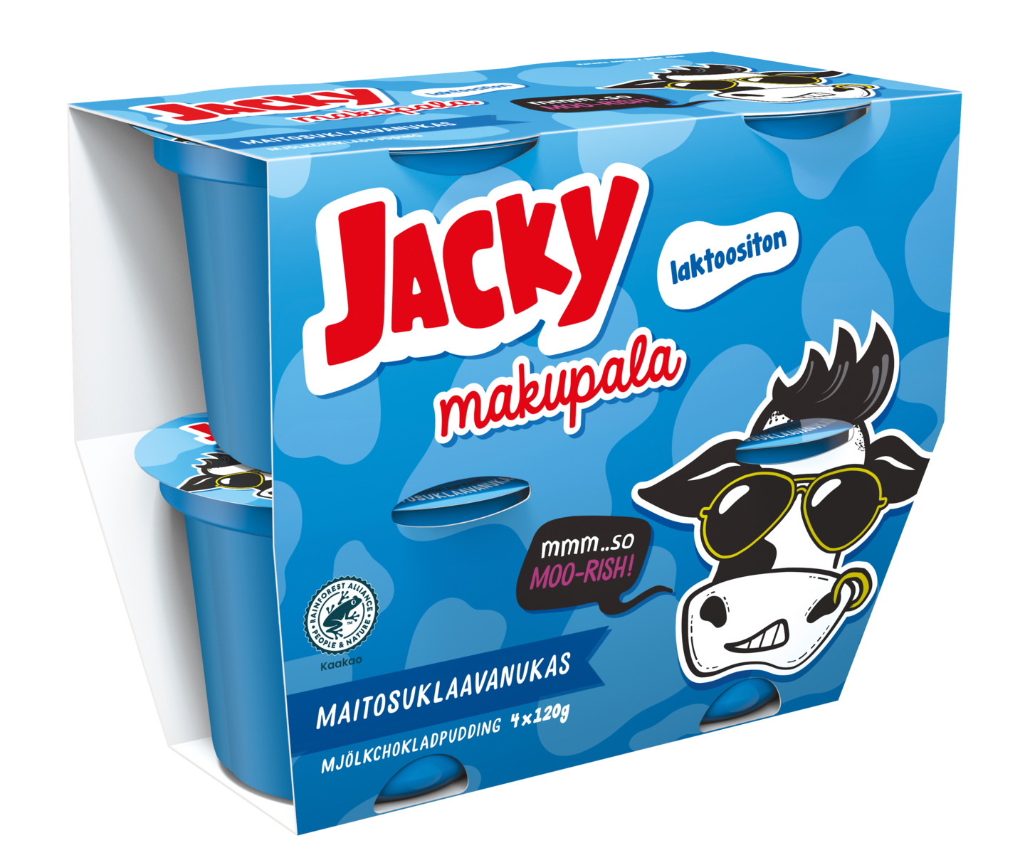 Jacky Makupala vanukas 4x120g maitosuklaa laktoositon