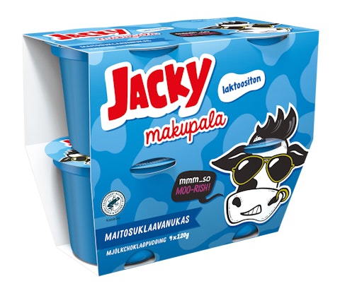 Jacky Makupala vanukas 4x120g maitosuklaa laktoositon