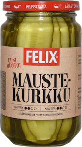 Felix pitkittäin viipaloituja kurkkuja mausteliemessä 460g/240g