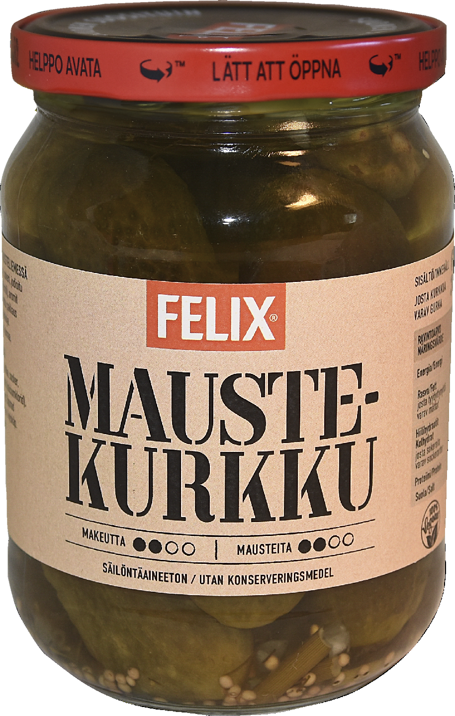 Felix kokonaisia maustekurkkuja mausteliemessä 680g/340g