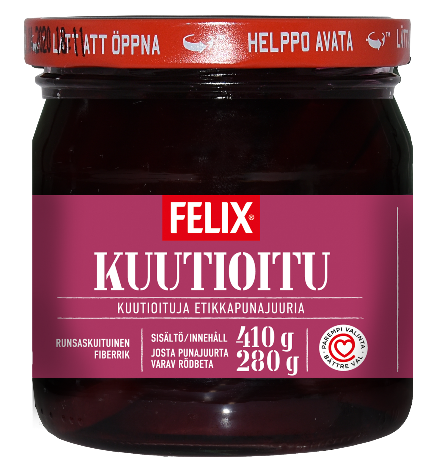 Felix kuutiopunajuuri mausteliemessä 420g/280g