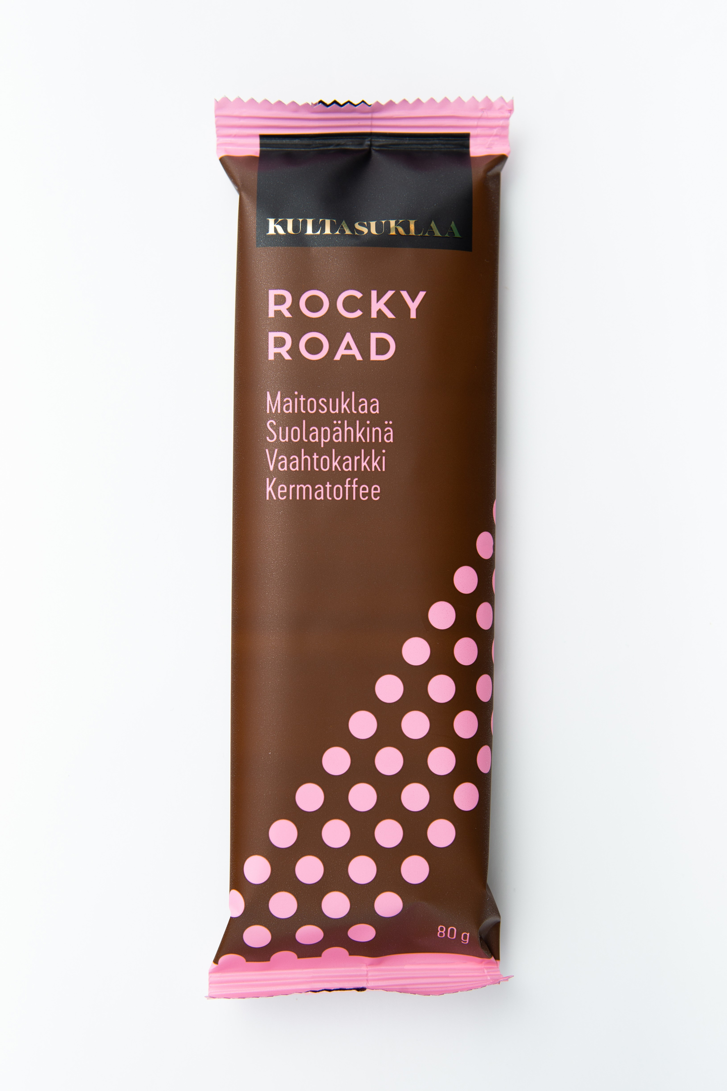 Kultasuklaa Rocky Road maitosuklaalevy 80g