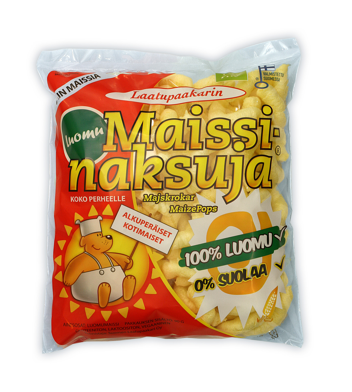 Laatupaakarin luomu maissinaksuja 90 g