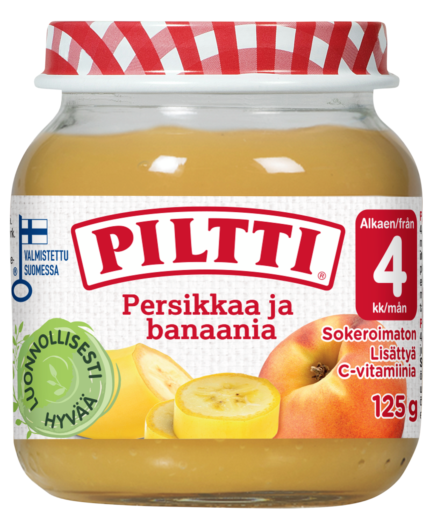 Piltti Persikkaa ja banaania 125g 4kk