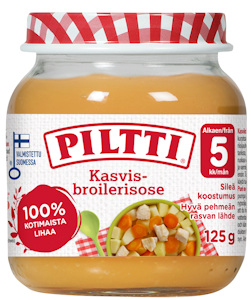 Piltti kasvis-broilerisose lastenateria 125g 5kk