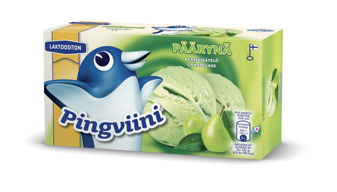 Pingviini Päärynä 1L/555g Kermajäätelö Laktoositon | K-Ruoka Verkkokauppa