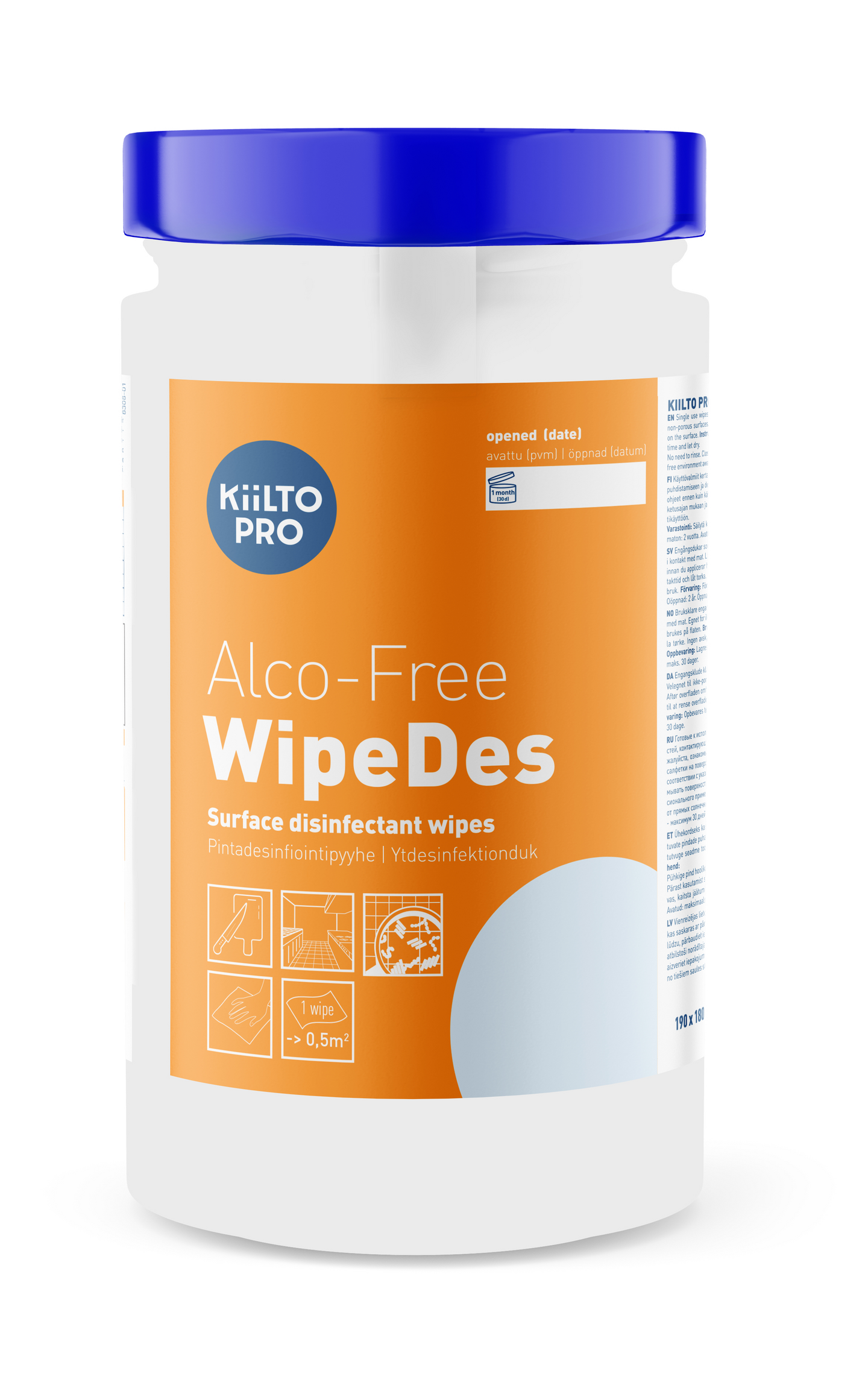 Kiilto Pro Alco-free WipeDes 200kpl
