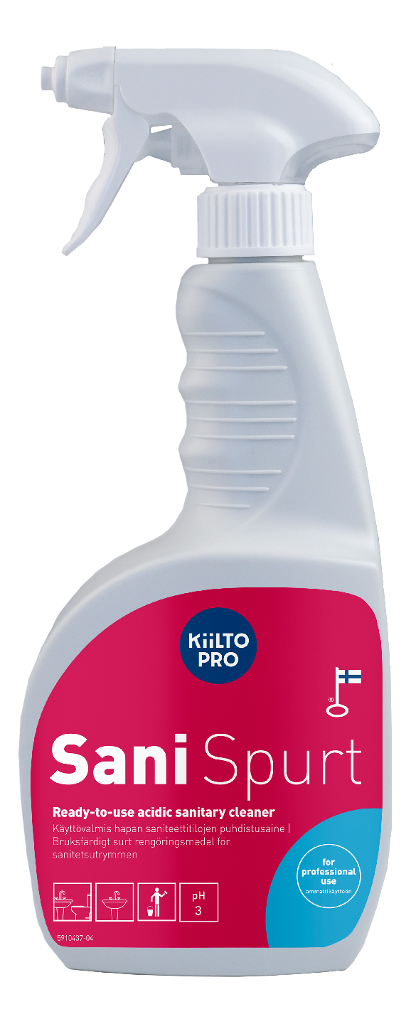 Kiilto Sani Spurt Hapan saniteettitilojen puhdistusaine käyttövalmis 750ml