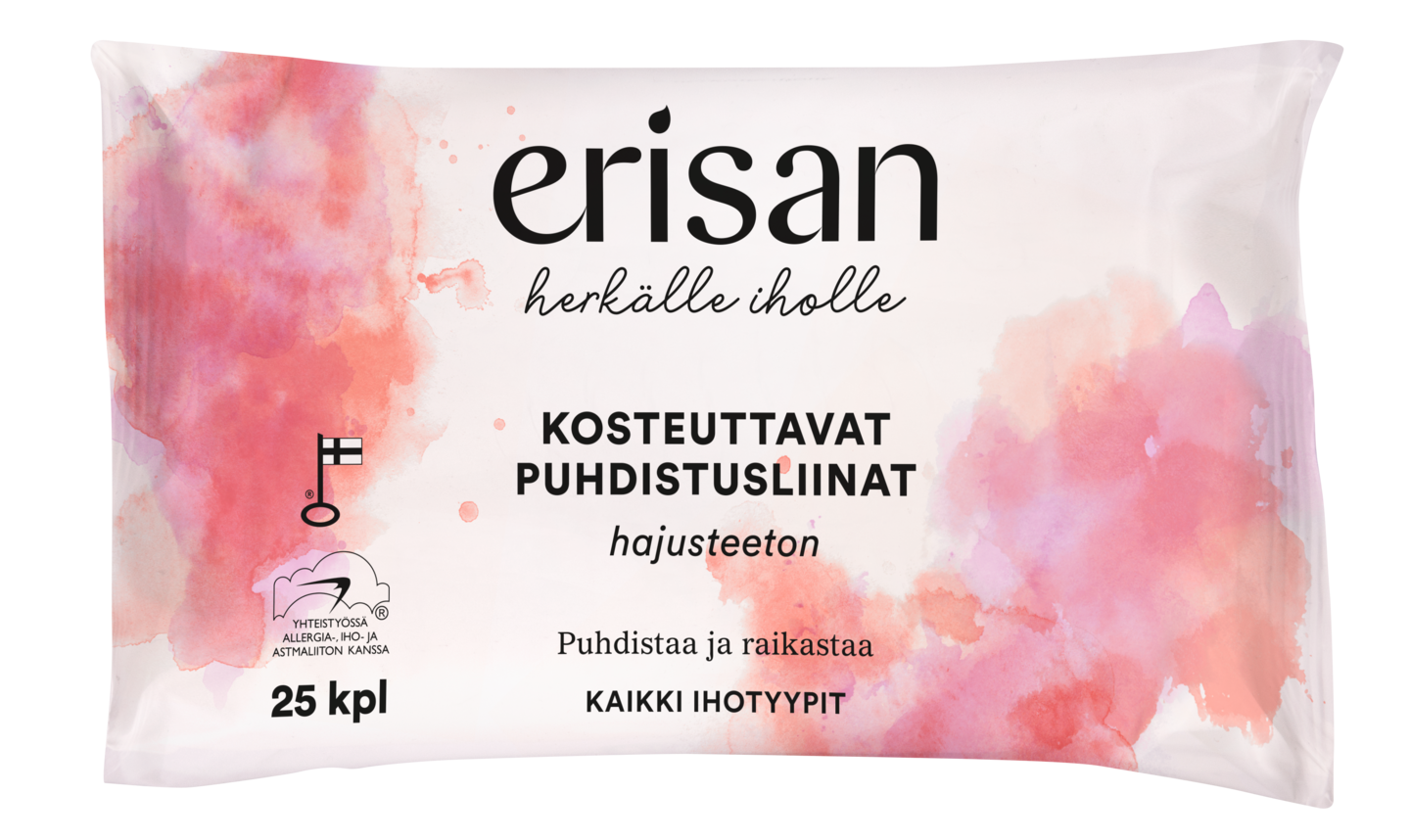 Erisan kosteuttavat puhdistusliinat 25kpl, hajusteeton