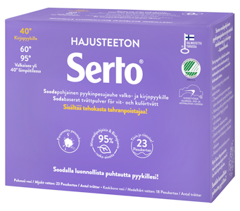 Serto Hajusteeton pyykinpesujauhe 890g