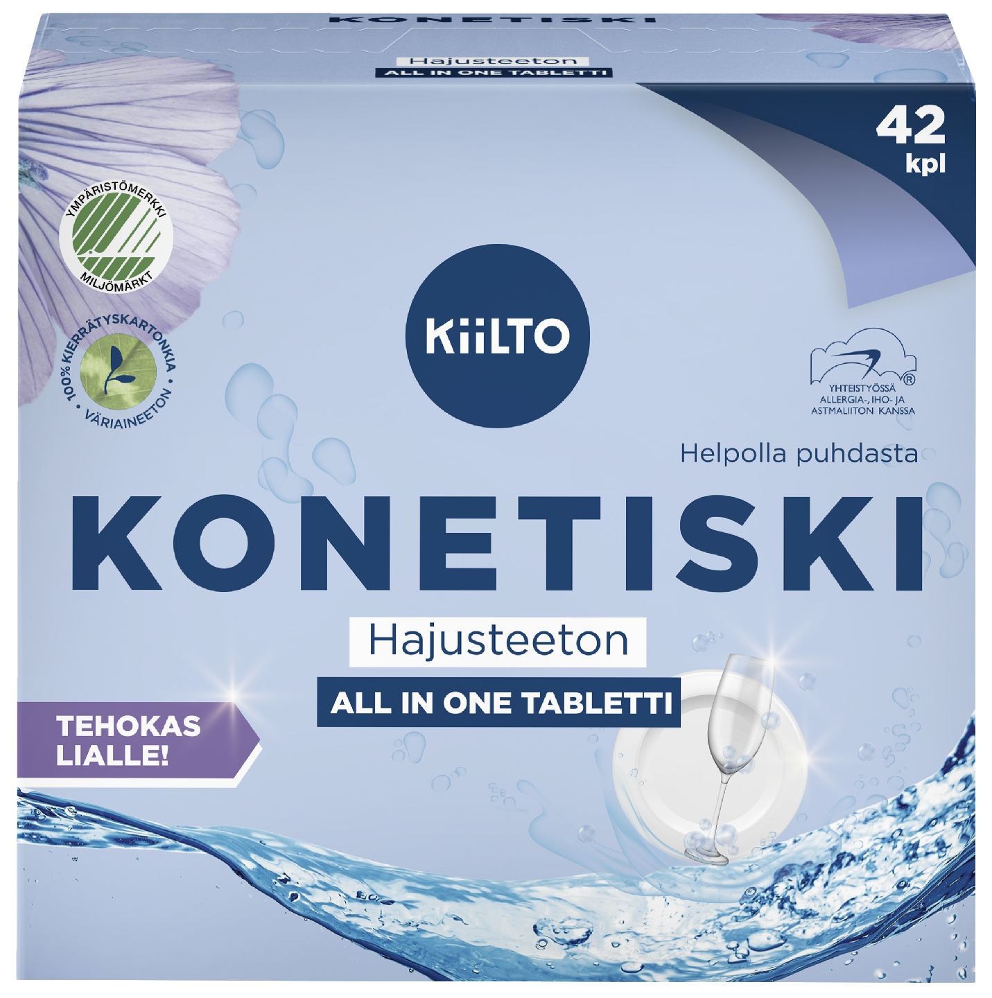 Kiilto konetiskitabletti 42kpl hajusteeton All_in_1