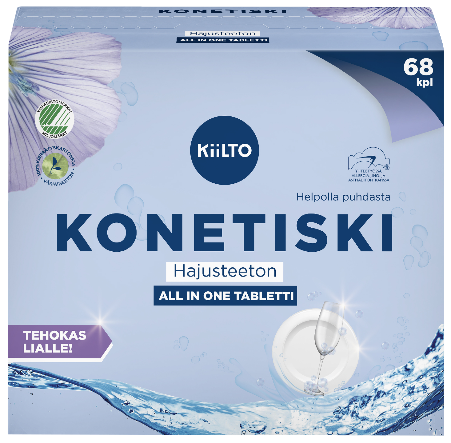 Kiilto konetiskitabletti 68kpl hajusteeton All_in_1